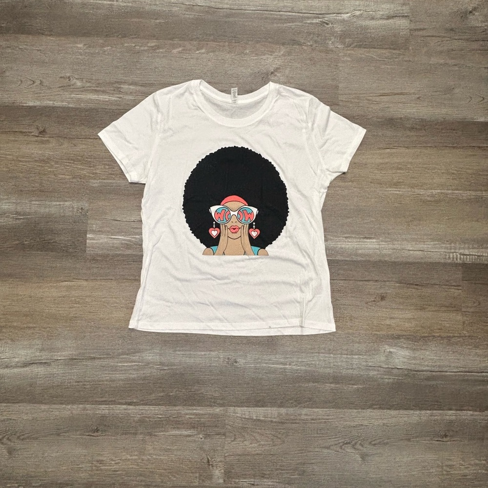 White T-Shirt with Graphic Print